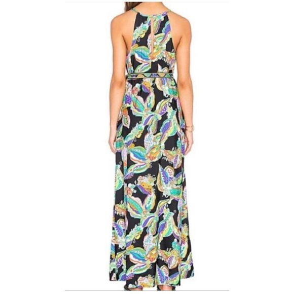 Trina Turk "Sea Garden" Halter Maxi Dress Size Medium - Picture 8 of 9